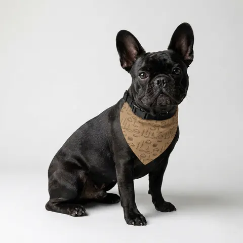 Holiday Family Dinner Icons Clip-on Pet Bandana