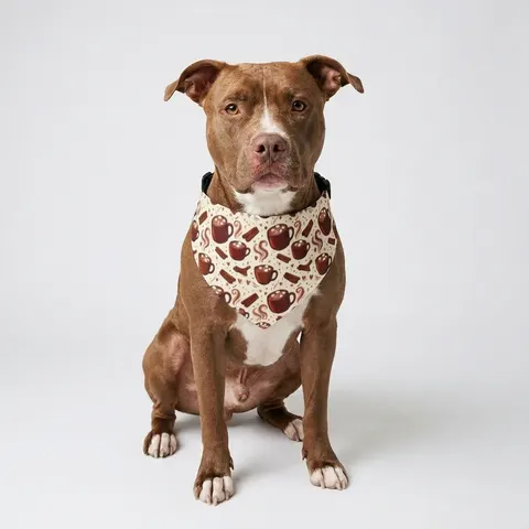 Holiday Hot Cocoa & Marshmallows Clip-on Pet Bandana
