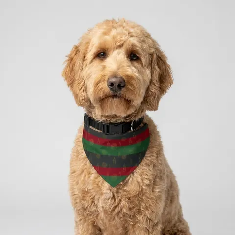 Holiday Kwanzaa Karamu Colors Clip-on Pet Bandana