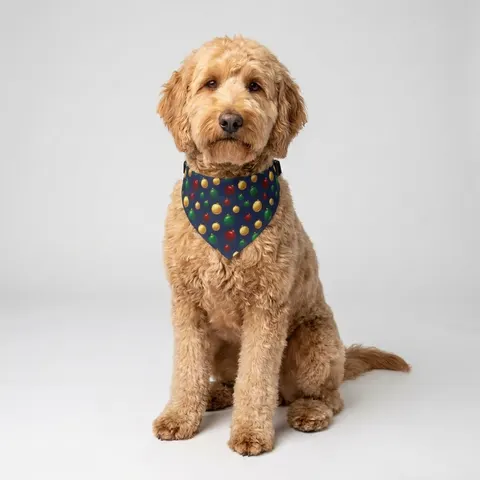 Holiday Glass Ornament Scatter Clip-on Pet Bandana