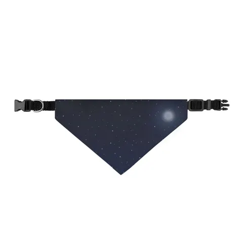 Holiday Starry Winter Night Clip-on Pet Bandana — front view