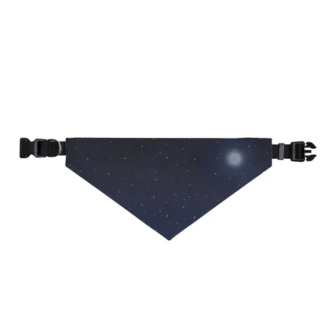 Holiday Starry Winter Night Clip-on Pet Bandana — front view