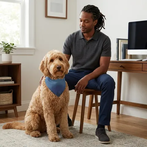 Winter Pine Tree Silhouettes Clip-on Pet Bandana
