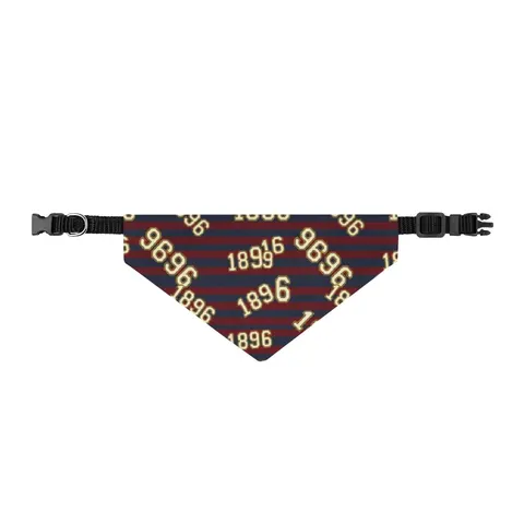 SC State 1896 Garnet & Blue Clip-on Pet Bandana — front view