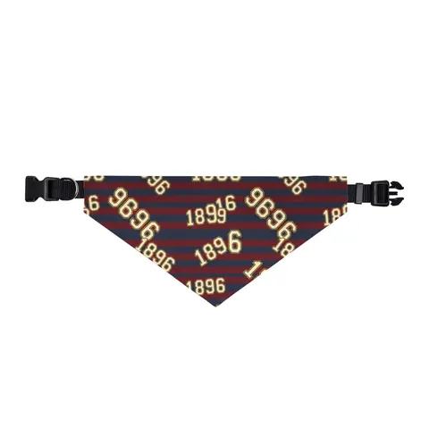 SC State 1896 Garnet & Blue Clip-on Pet Bandana — front view