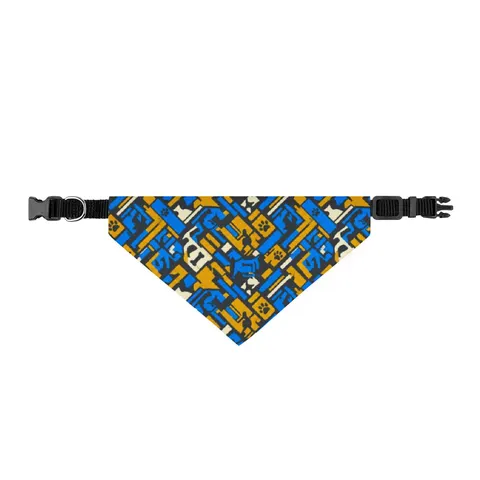 Streetwear Black/White Stencil Clip-on Pet Bandana — front view