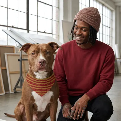 Tuskegee 1881 Crimson & Old Gold Clip-on Pet Bandana