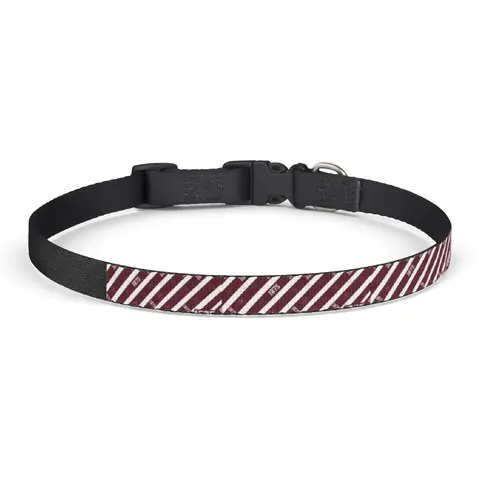 Alabama A&M 1875 Maroon & White Clip-on Pet Collar — front view