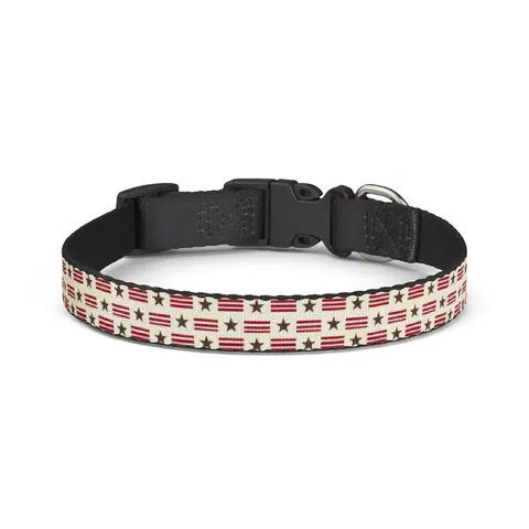 DC Chocolate City Flag Stars Clip-on Pet Collar — front view