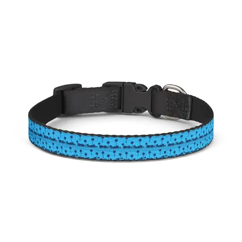 Crenshaw Blue Boulevard Clip-on Pet Collar — front view