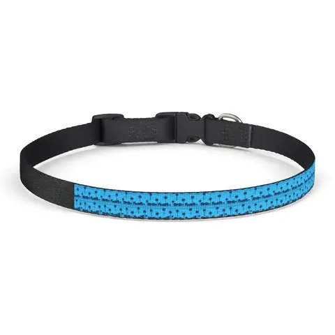 Crenshaw Blue Boulevard Clip-on Pet Collar — front view