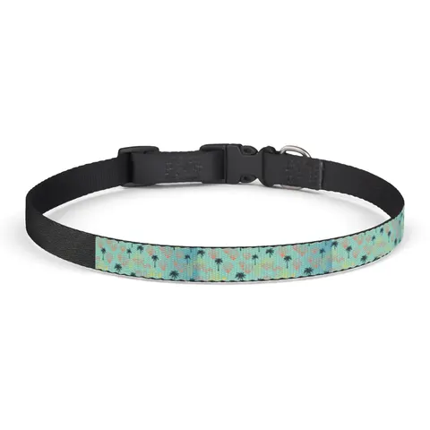 Miami Overtown Pastel Nights Clip-on Pet Collar — front view