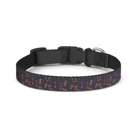 New Orleans Treme Brass Band Clip-on Pet Collar — front view