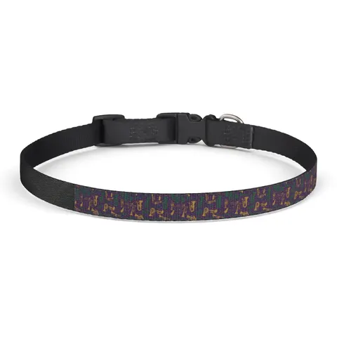 New Orleans Treme Brass Band Clip-on Pet Collar — front view
