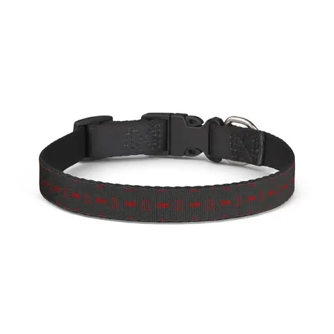 Clark Atlanta 1988 Black & Red Arch Clip-on Pet Collar — front view