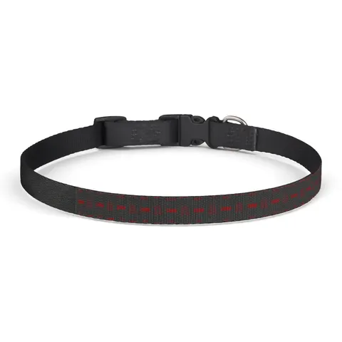 Clark Atlanta 1988 Black & Red Arch Clip-on Pet Collar — front view