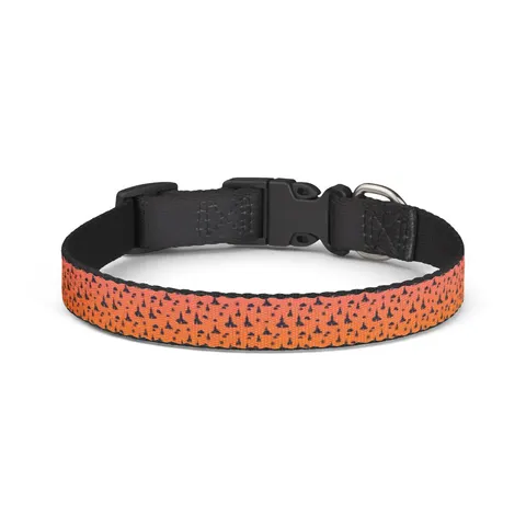 Faith Flag Black Church Sunrise Clip-on Pet Collar — front view