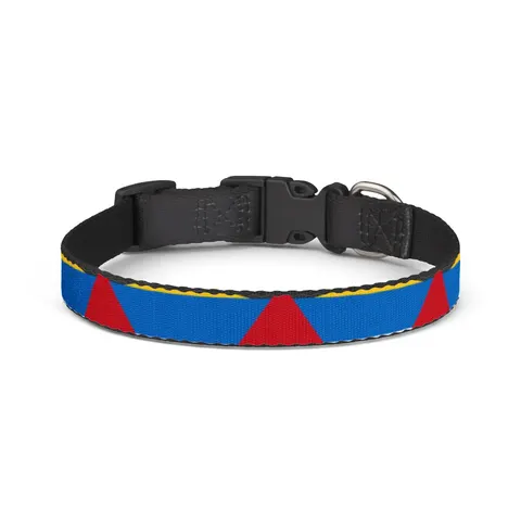 Antigua & Barbuda Rising Sun Clip-on Pet Collar — front view