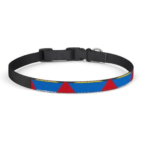Antigua & Barbuda Rising Sun Clip-on Pet Collar — front view