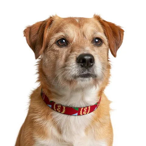 Eritrea Red Triangle & Wreath Clip-on Pet Collar — other view