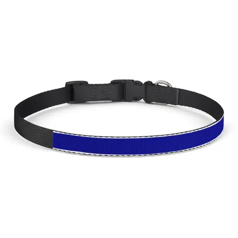 Gambia Red Blue Green Clip-on Pet Collar — front view