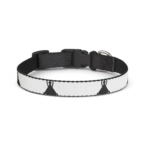 Lesotho Blue White Green Emblem Clip-on Pet Collar — front view