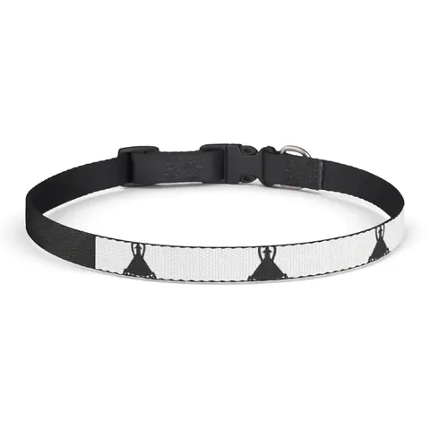 Lesotho Blue White Green Emblem Clip-on Pet Collar — front view