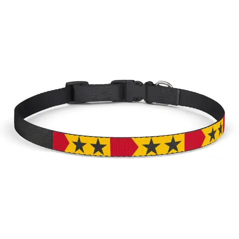São Tomé & Príncipe Stars & Stripes Clip-on Pet Collar — front view