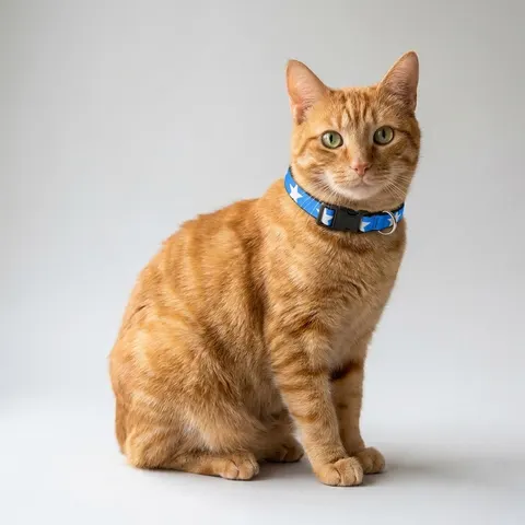 Somalia Blue White Star Clip-on Pet Collar