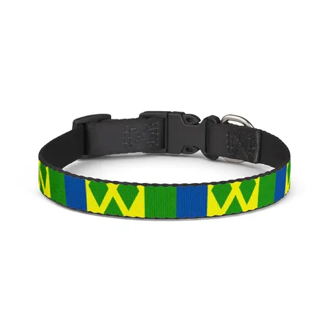 St. Vincent & Grenadines Diamonds Clip-on Pet Collar — front view