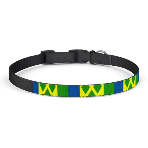 St. Vincent & Grenadines Diamonds Clip-on Pet Collar — front view