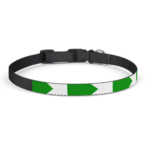 Sudan Red White Black Triangle Clip-on Pet Collar — front view