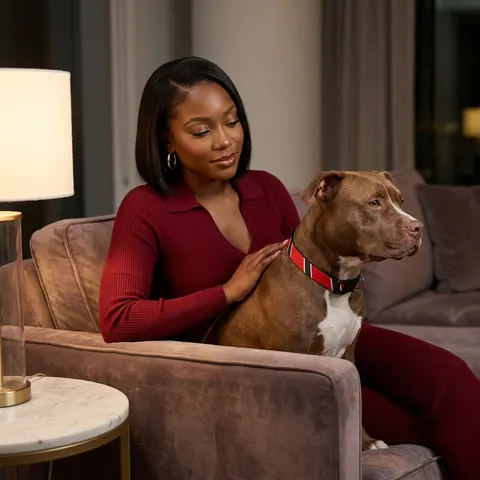 Trinidad & Tobago Diagonal Stripe Clip-on Pet Collar