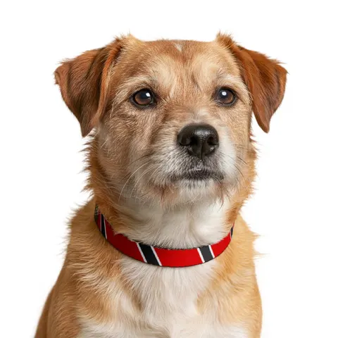 Trinidad & Tobago Diagonal Stripe Clip-on Pet Collar — other view