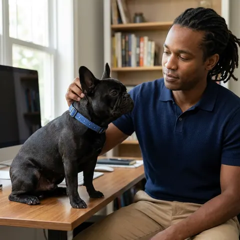 Hampton 1868 Blue & White Wave Clip-on Pet Collar