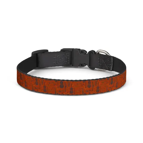 Harlem Jazz Silhouettes Clip-on Pet Collar — front view
