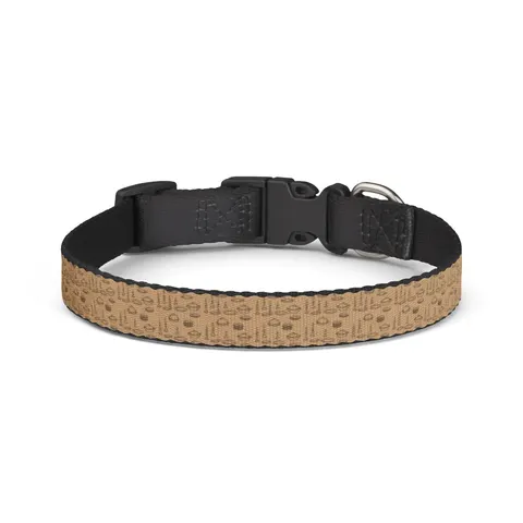 Holiday Family Dinner Icons Clip-on Pet Collar — front view
