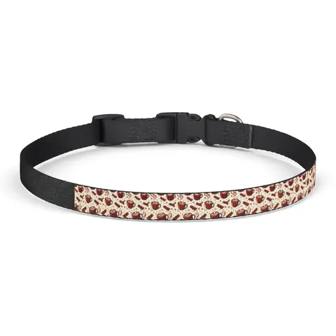 Holiday Hot Cocoa & Marshmallows Clip-on Pet Collar — front view