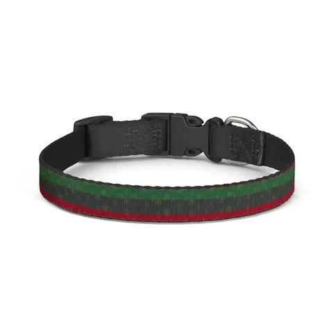 Holiday Kwanzaa Karamu Colors Clip-on Pet Collar — front view
