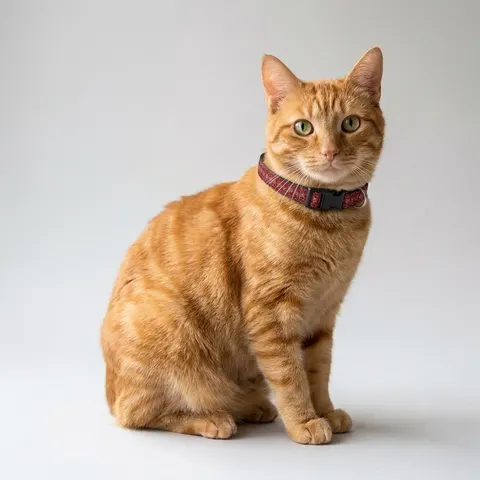 Holiday Red & White Knit Clip-on Pet Collar