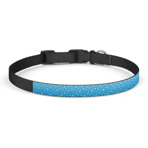 Holiday Snowflake All-Over Clip-on Pet Collar — front view