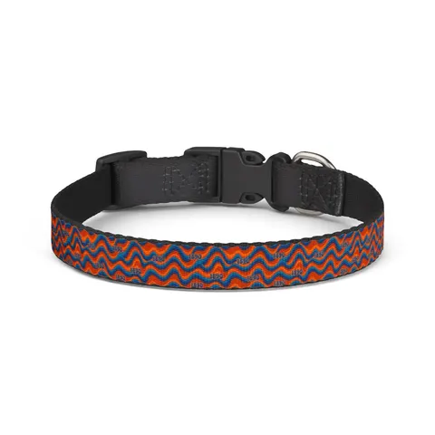 Savannah State 1890 Orange & Blue Clip-on Pet Collar — front view