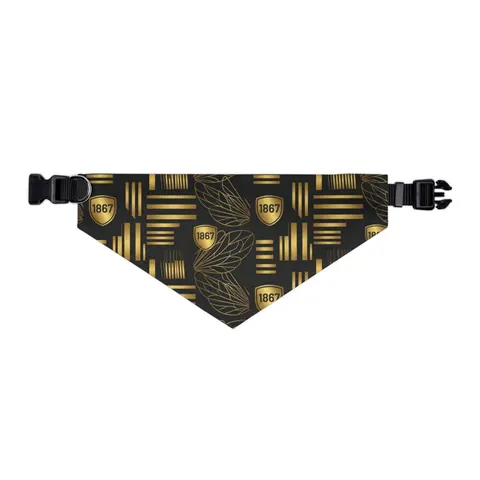 Alabama State 1867 Black & Gold Pet Bandana Collar — other view