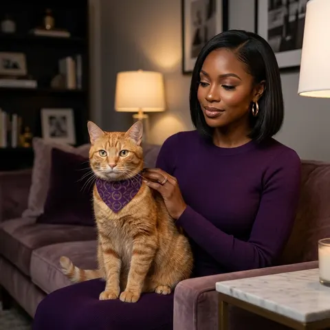 Alcorn 1871 Purple & Gold Academic Pet Bandana Collar