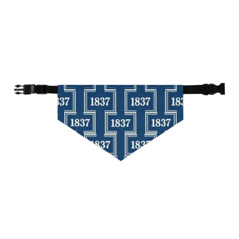 Cheyney 1837 Blue & White Pet Bandana Collar — other view