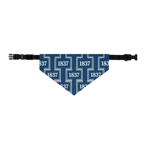 Cheyney 1837 Blue & White Pet Bandana Collar — other view