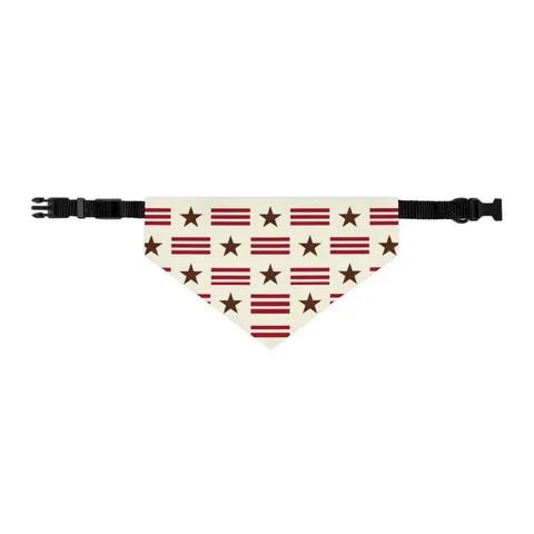 DC Chocolate City Flag Stars Pet Bandana Collar — other view