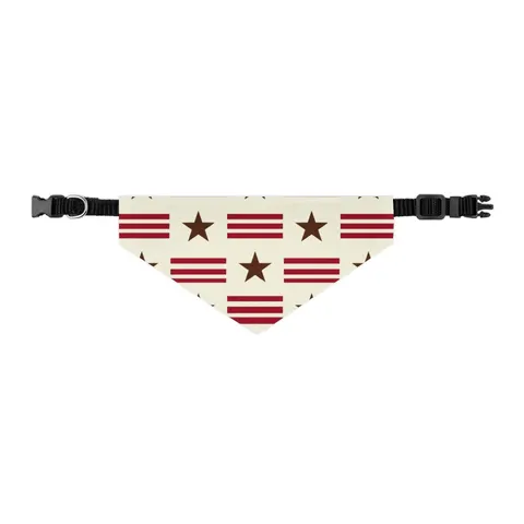 DC Chocolate City Flag Stars Pet Bandana Collar — other view