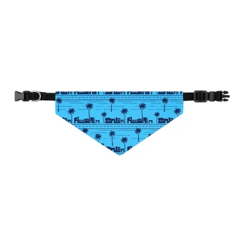 Crenshaw Blue Boulevard Pet Bandana Collar — other view