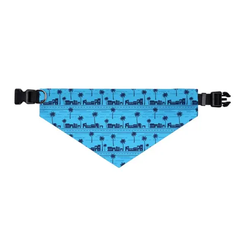 Crenshaw Blue Boulevard Pet Bandana Collar — other view